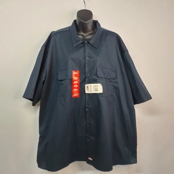 Dickies Other - Dickies Men's Navy Blue Button Down Shirt Size 3XL NWT